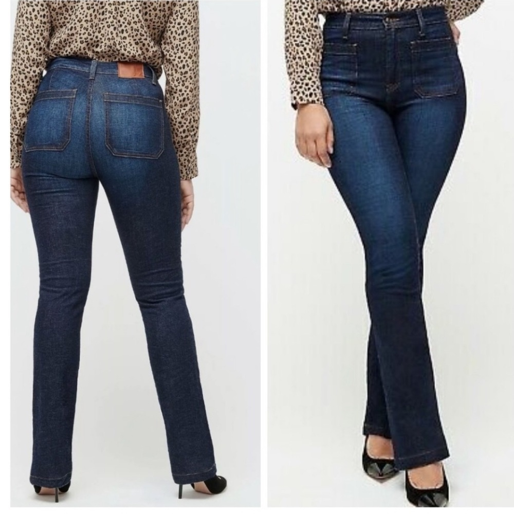NWT J. Crew Curvy Demi Boot Jeans High Rise Dark